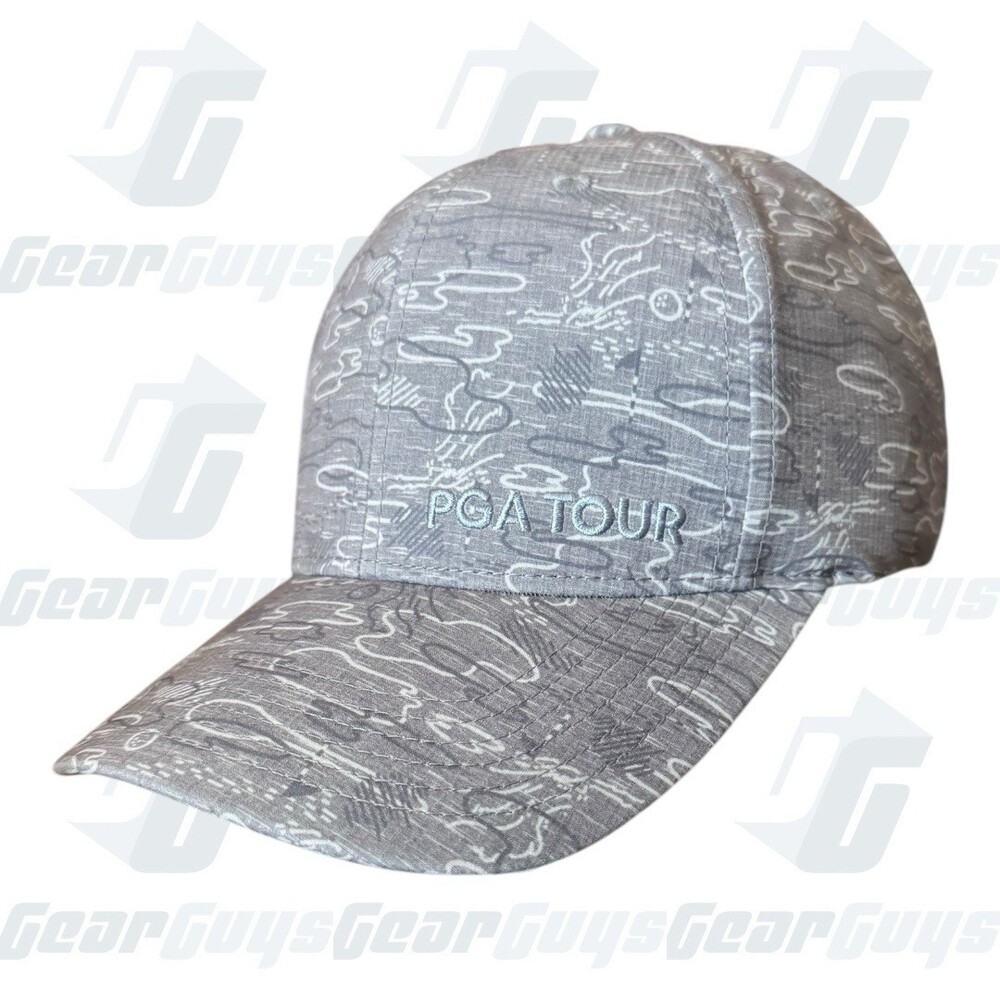PGA Tour Flex Cap Hat One Size Gray Adult Tradewinds Golf